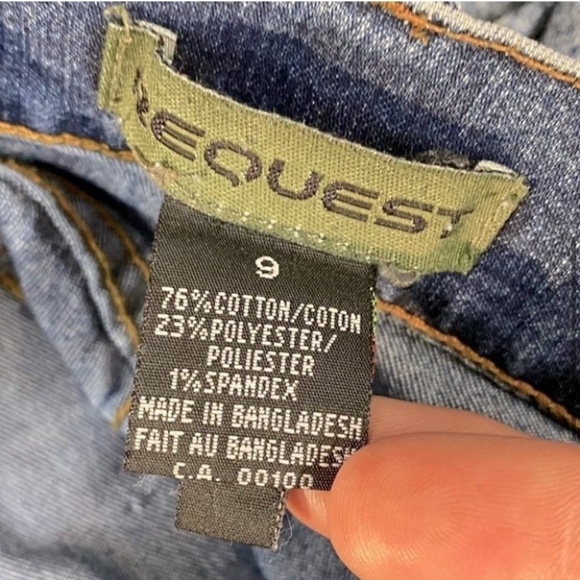 Vintage Request Relaxed Fit Cropped Capri Jeans With Brown Stitching 9 - Picture 7 of 13